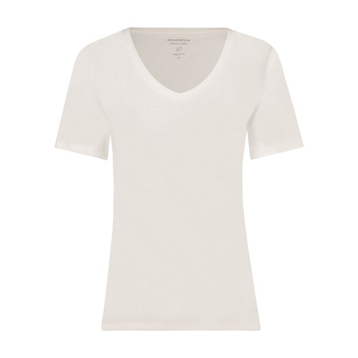 brookshire T-shirt damski Kobiety Bawełna écru jednolity ze sklepu vangraaf w kategorii Bluzki damskie - zdjęcie 152701445