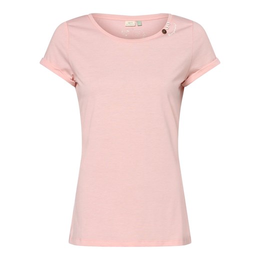 Ragwear T-shirt damski Kobiety Bawełna różowy jednolity ze sklepu vangraaf w kategorii Bluzki damskie - zdjęcie 152701655