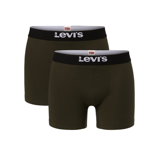 Levi's Obcisłe bokserki pakowane po 2 szt. Mężczyźni Bawełna khaki jednolity ze sklepu vangraaf w kategorii Majtki męskie - zdjęcie 152702045