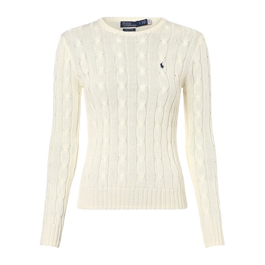 Polo Ralph Lauren Sweter damski Kobiety Bawełna écru jednolity ze sklepu vangraaf w kategorii Swetry damskie - zdjęcie 152702055