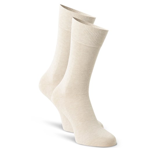 FALKE Skarpety pakowane po 2 szt. Mężczyźni Bawełna piaskowy marmurkowy ze sklepu vangraaf w kategorii Skarpetki męskie - zdjęcie 152703615