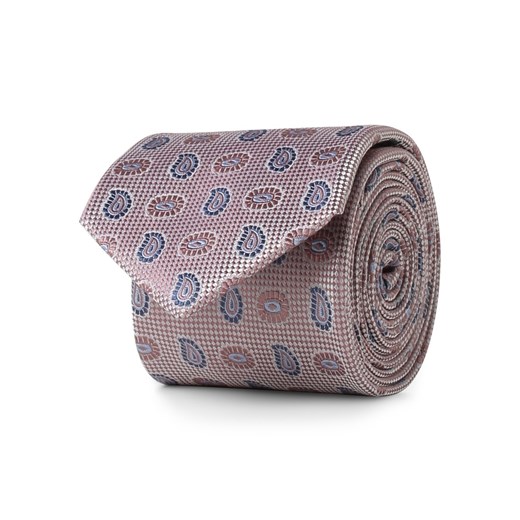 Andrew James New York Krawat jedwabny męski Mężczyźni Jedwab różowy wzorzysty ze sklepu vangraaf w kategorii Krawaty - zdjęcie 152703855