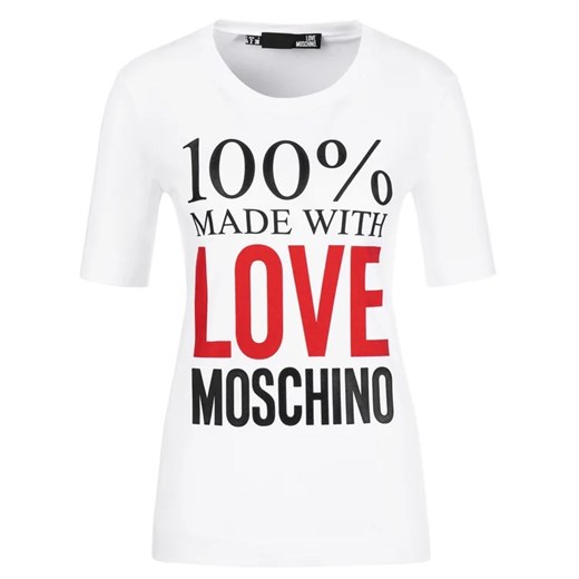 LOVE MOSCHINO T-Shirt W4F151IM3517 Biały Regular Fit Love Moschino 40 MODIVO