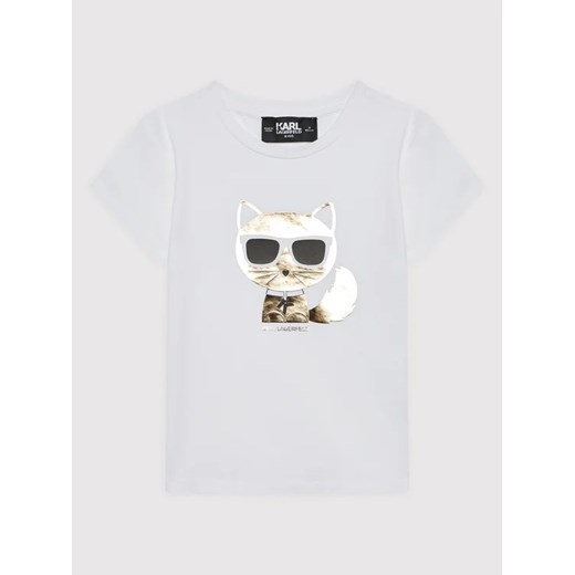 KARL LAGERFELD T-Shirt Z15358 S Biały Regular Fit Karl Lagerfeld 6Y okazyjna cena MODIVO
