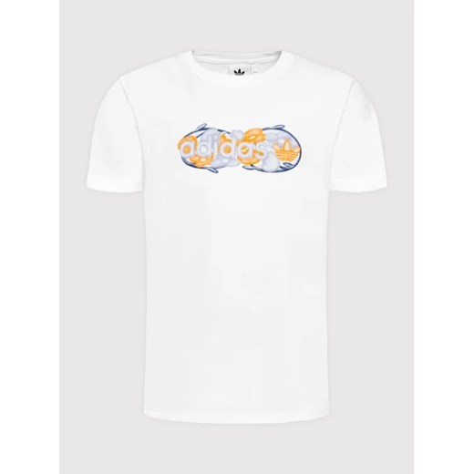 adidas T-Shirt Floral Linear HC2106 Biały Regular Fit XL MODIVO