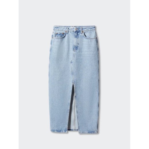 Mango Spódnica jeansowa Matilda 47094765 Niebieski Regular Fit Mango XXL MODIVO