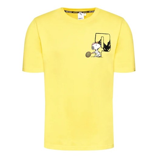 Puma T-Shirt PEANUTS 530616 Żółty Regular Fit Puma M MODIVO