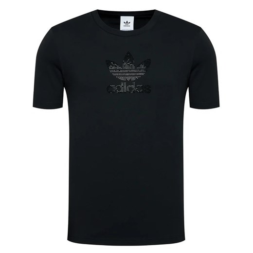 adidas T-Shirt Trefoil Rhinestone GN3646 Czarny Regular Fit S MODIVO