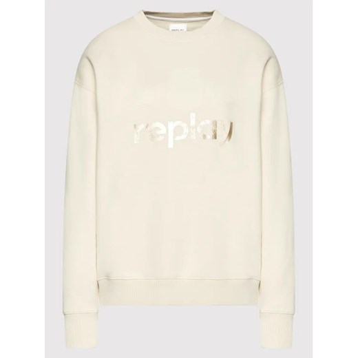 Replay Bluza W3586A.000.23190P Beżowy Oversize Replay XL MODIVO