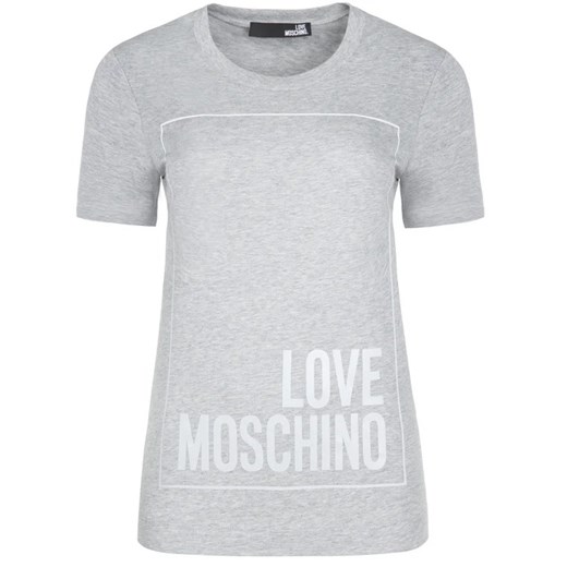 LOVE MOSCHINO T-Shirt W4F151LM 3517 Szary Regular Fit Love Moschino 40 MODIVO