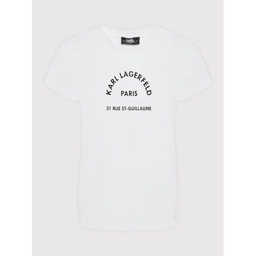 KARL LAGERFELD T-Shirt Z15351 M Biały Regular Fit Karl Lagerfeld 4Y wyprzedaż MODIVO