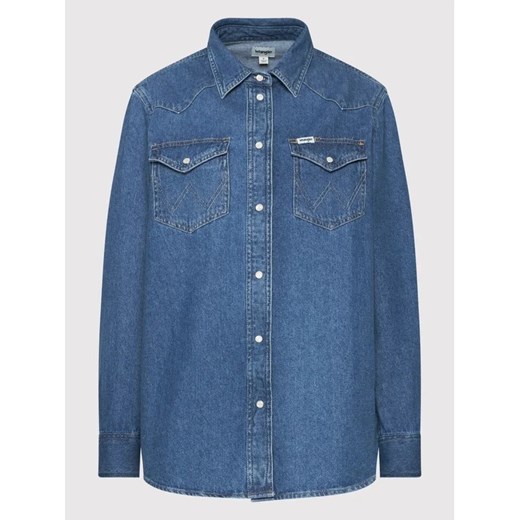 Wrangler Koszula jeansowa Heritage W5S96OX8E Niebieski Regular Fit Wrangler M MODIVO