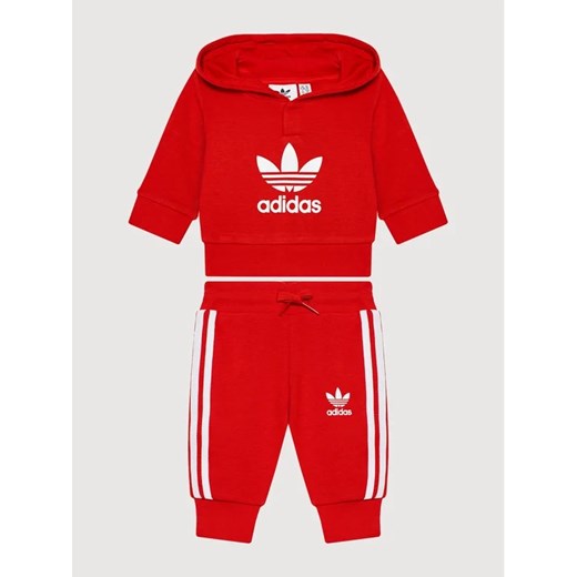 adidas Dres adicolor Set H25219 Czerwony Regular Fit 6_9M wyprzedaż MODIVO