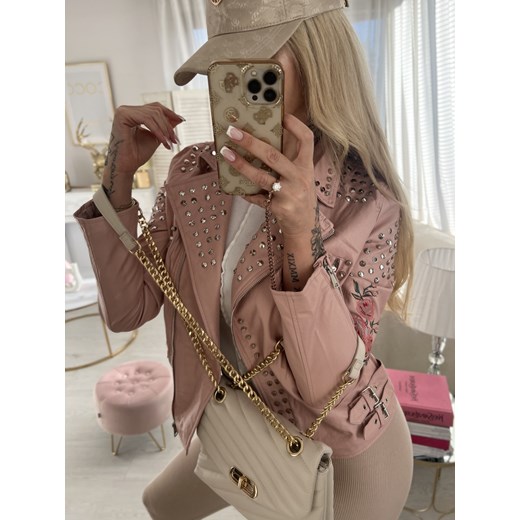 Ramoneska brudny róż z haftem i dżetami P178 Zac & Zoe XXL/44 Charlotte Fashion