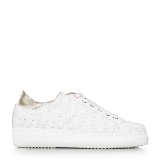 Damskie sneakersy ze skórzanej plecionki białe ze sklepu WITTCHEN w kategorii Trampki damskie - zdjęcie 152897998