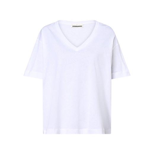 ARMEDANGELS T-shirt damski – Emikaa Kobiety Bawełna biały jednolity M vangraaf