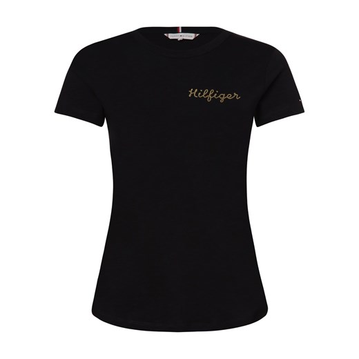 Tommy Hilfiger T-shirt damski Kobiety Bawełna granatowy nadruk ze sklepu vangraaf w kategorii Bluzki damskie - zdjęcie 152930677
