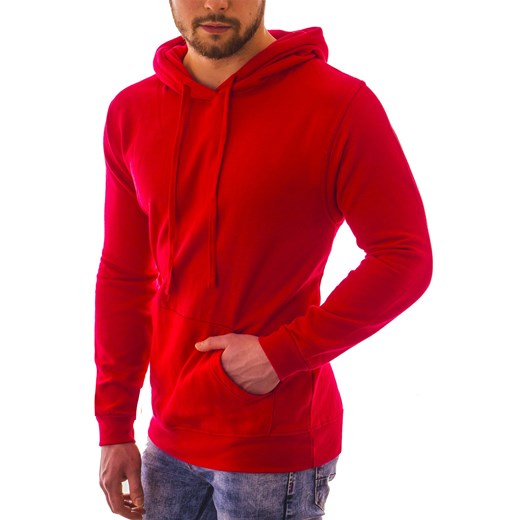 Męska bluza z kapturem  sg1 czerwona ze sklepu Risardi w kategorii Bluzy męskie - zdjęcie 152937938