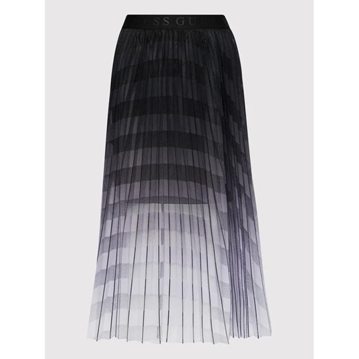 Guess Spódnica plisowana Doyle W1YD0R KAS30 Czarny Regular Fit Guess XL promocja MODIVO