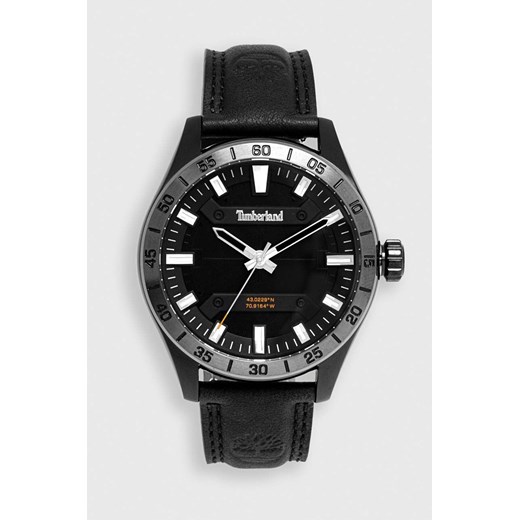 Timberland zegarek męski kolor czarny ze sklepu ANSWEAR.com w kategorii Zegarki - zdjęcie 152948525
