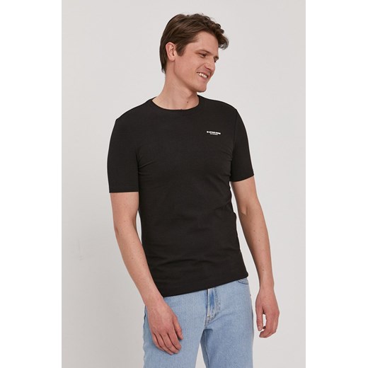G-Star Raw t-shirt męski kolor czarny gładki ze sklepu ANSWEAR.com w kategorii T-shirty męskie - zdjęcie 152948865