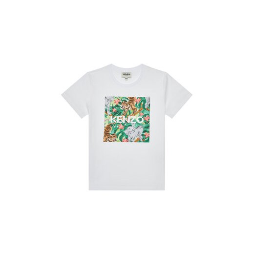 Kenzo Kids T-Shirt K15087 S Biały Regular Fit Kenzo Kids 10Y okazyjna cena MODIVO
