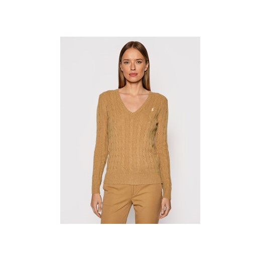 Polo Ralph Lauren Sweter 211508656073 Brązowy Regular Fit Polo Ralph Lauren XS MODIVO