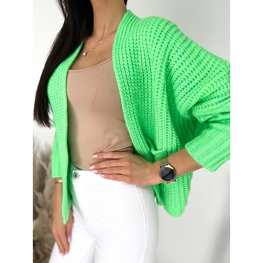 Jasnozielony Sweterek Nietoperz Modnakiecka.pl Uniwersalny ModnaKiecka.pl