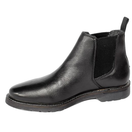 Buty zimowe męskie czarne Bugatti bez zapięcia eleganckie