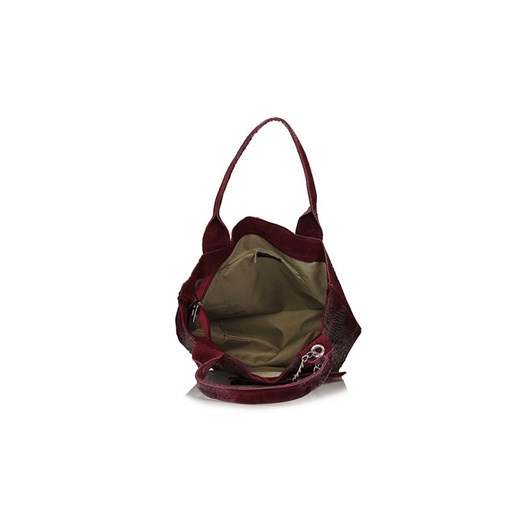 Shopper bag Toscanio skórzana lakierowana na ramię elegancka 