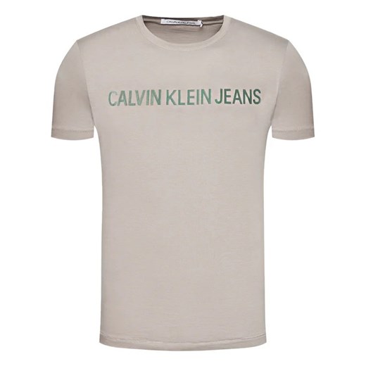 Calvin Klein Jeans T-Shirt J30J307856 Beżowy Regular Fit S promocyjna cena MODIVO