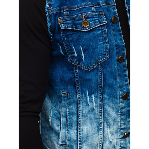 Granatowa jeansowa kamizelka męska Denley G112 L Denley