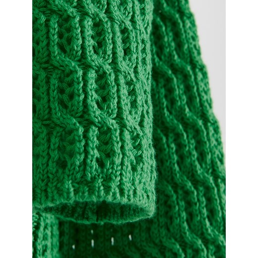 Sweter damski Reserved zielony z okrągłym dekoltem 