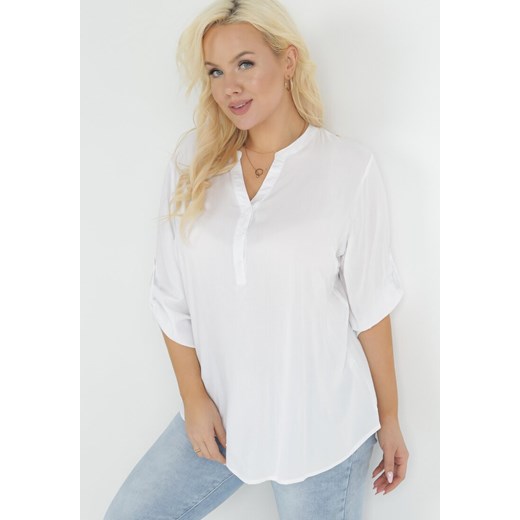 Biała Bluzka z Wiskozy Artanassa ze sklepu Born2be Odzież w kategorii Bluzki damskie - zdjęcie 153053056
