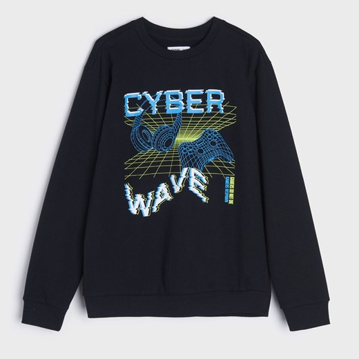 Sinsay - Bluza z nadrukiem - Czarny Sinsay 164 Sinsay