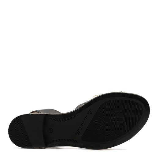 Czarne skórzane sandały LM40273 39 promocyjna cena NESCIOR