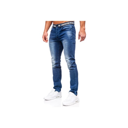 Granatowe spodnie jeansowe męskie slim fit Denley MP0083BS 36/XL Denley