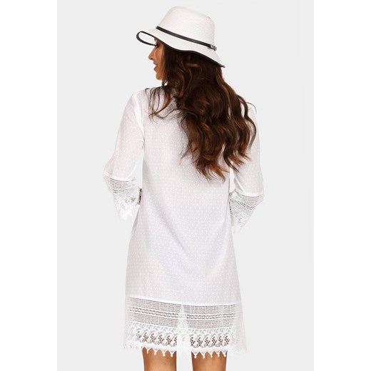 Tunika plażowa boho Feba F176A/645 biała Feba XL piubiu_pl