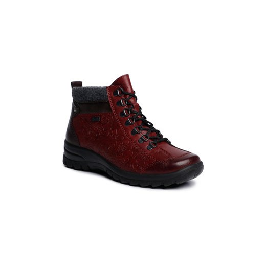 Rieker Botki L7144-35 Bordowy Rieker 36 okazyjna cena MODIVO