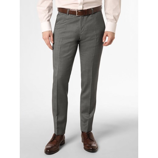 CG - CLUB of GENTS Męskie spodnie od garnituru modułowego Mężczyźni Slim Fit wełna ze strzyży trzcinowy wypukły wzór tkaniny ze sklepu vangraaf w kategorii Spodnie męskie - zdjęcie 153142016
