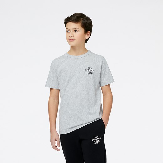 Koszulka dziecięca New Balance YT31518AG – szara ze sklepu New Balance Poland w kategorii T-shirty chłopięce - zdjęcie 153142066