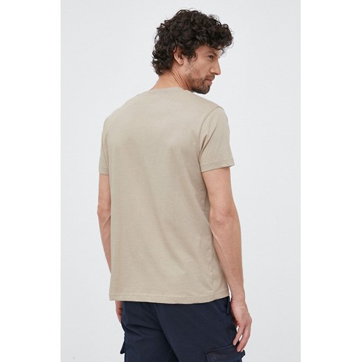 Gant t-shirt bawełniany kolor beżowy z aplikacją Gant XL ANSWEAR.com
