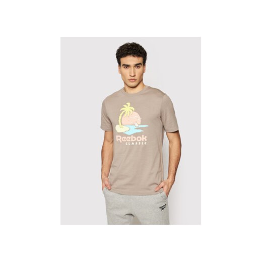 Reebok T-Shirt Unisex Classics Graphic GN3672 Beżowy Regular Fit Reebok L MODIVO