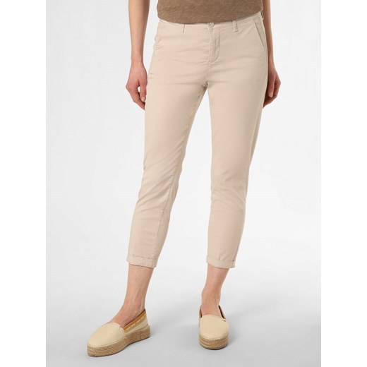 MAC Spodnie Kobiety Bawełna piaskowy jednolity ze sklepu vangraaf w kategorii Spodnie damskie - zdjęcie 153189836