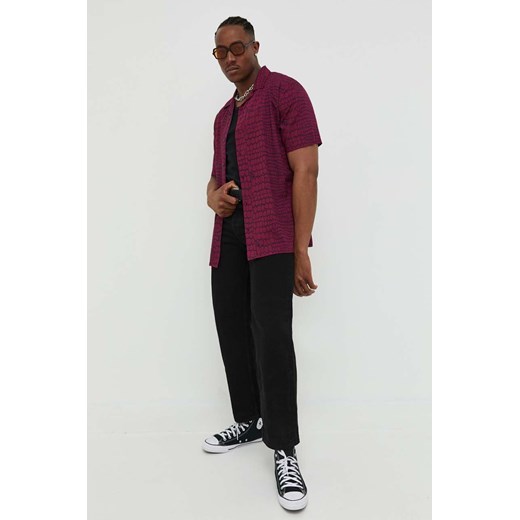 Volcom koszula męska kolor fioletowy regular Volcom S ANSWEAR.com