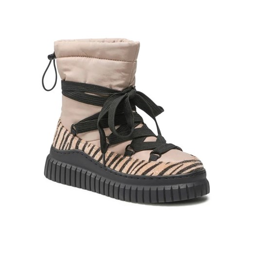 Śniegowce damskie Jenny Fairy beżowe na platformie 