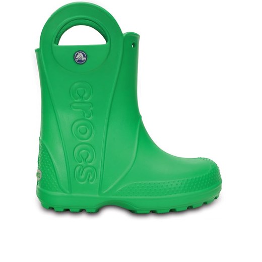 Kalosze Crocs Handle It Rain Boot Kids 12803-3E8 - zielone ze sklepu streetstyle24.pl w kategorii Kalosze dziecięce - zdjęcie 153229929
