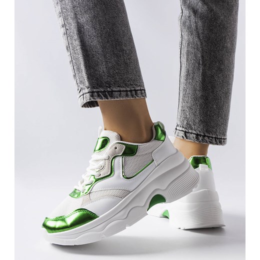Biało-zielone sneakersy damskie Séguin 39 gemre