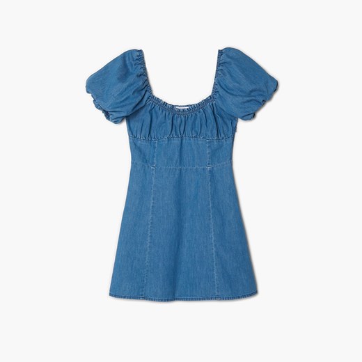 Cropp - Jeansowa sukienka mini - Niebieski Cropp S Cropp