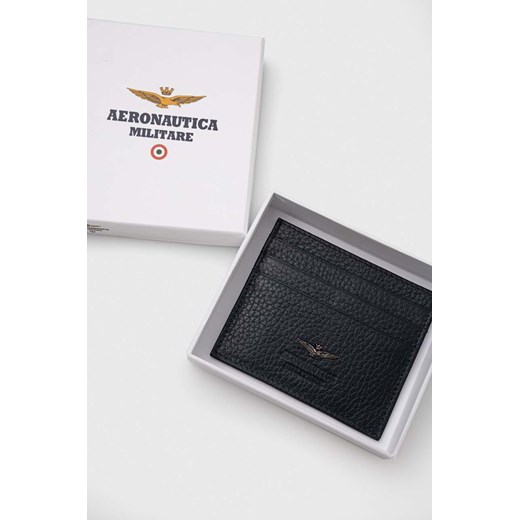 Aeronautica Militare etui na karty skórzane kolor granatowy Aeronautica Militare ONE ANSWEAR.com